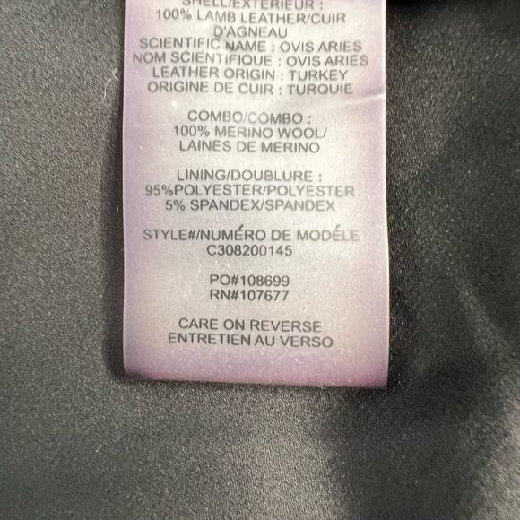 Alice + Olivia Lamb Leather Python Moto Jacket Black Asymmetrical Zip Pockets M - Picture 12 of 16